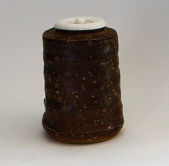 Stoneware chaire Tea Caddy.